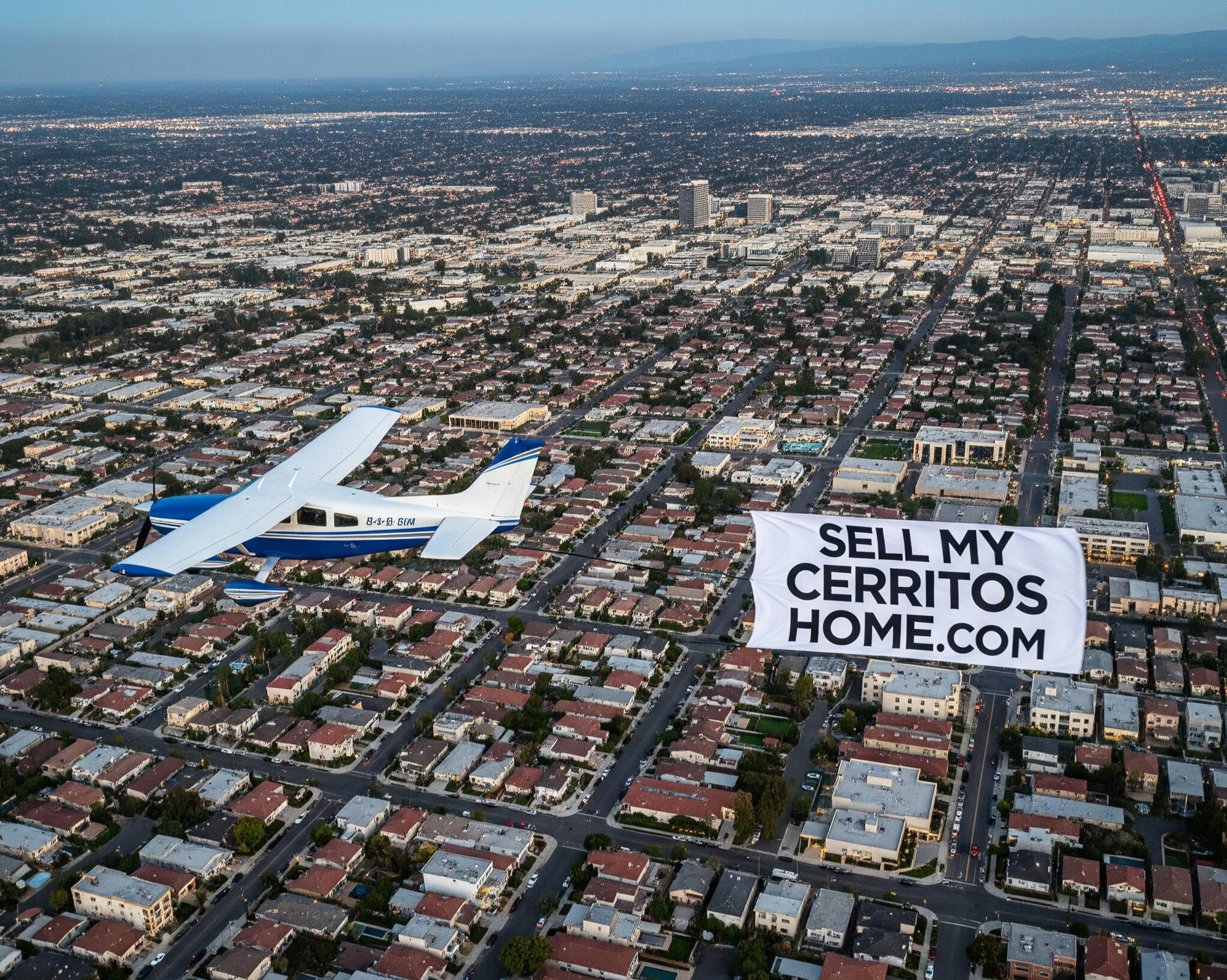 Aerial View of Cerritos, California at daytime A vibrant aerial view of city of Cerritos in California with luxury homes